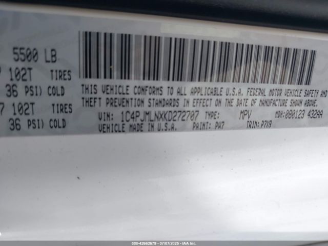 2019 JEEP CHEROKEE 1C4PJMLNXKD272707 Photo 8