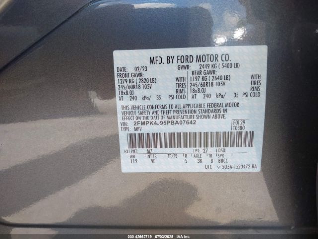 2023 FORD EDGE 2FMPK4J95PBA07642 Photo 8
