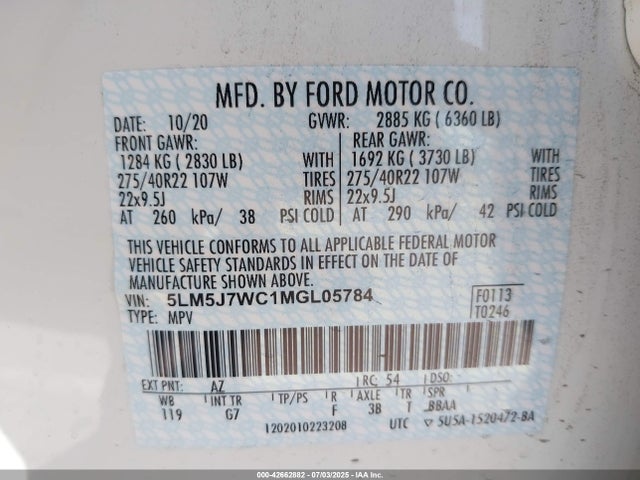 Lincoln gtdi 2021 5LM5J7WC1MGL05784 Image 9