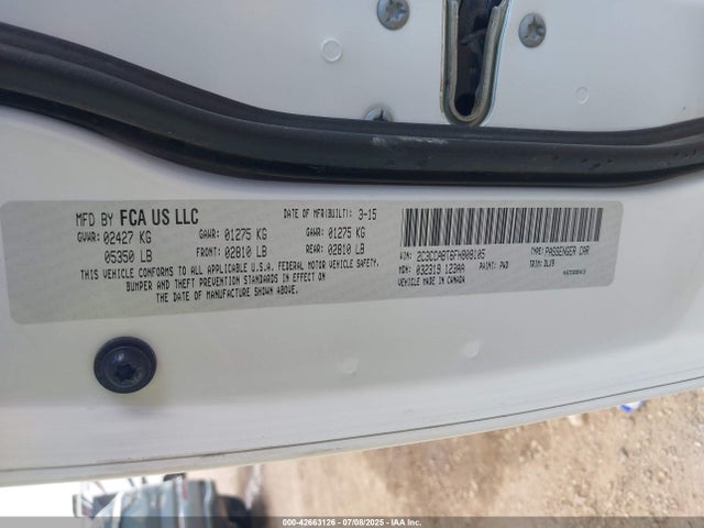 2C3CCABT6FH808105 Chrysler 300