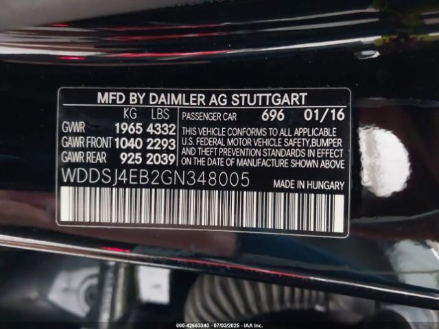2016 MERCEDES-BENZ CLA 250 WDDSJ4EB2GN348005 Photo 8