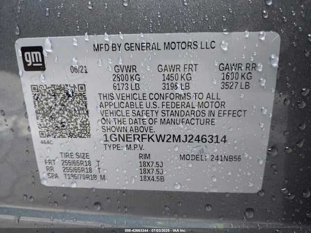 Chevrolet lfy 2021 1GNERFKW2MJ246314 Image 9