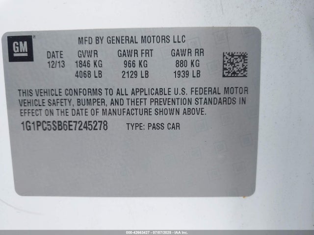 1G1PC5SB6E7245278 Chevrolet LUV