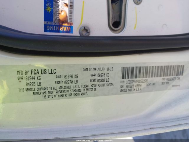 2016 DODGE DART 1C3CDFAA7GD533501 Photo 8