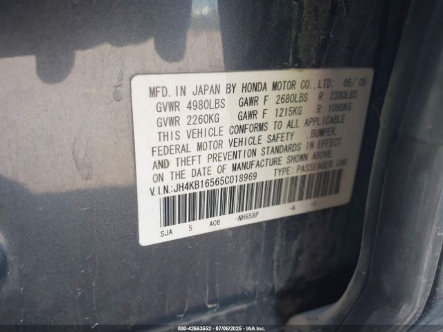 2005 ACURA RL JH4KB16565C018969 Photo 8