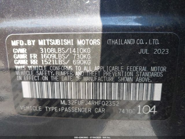 2024 MITSUBISHI MIRAGE G4 ML32FUFJ4RHF02352 Photo 8