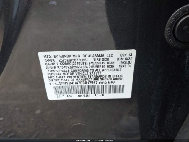 2014 ACURA MDX 5FRYD4H47EB017567 Photo 8