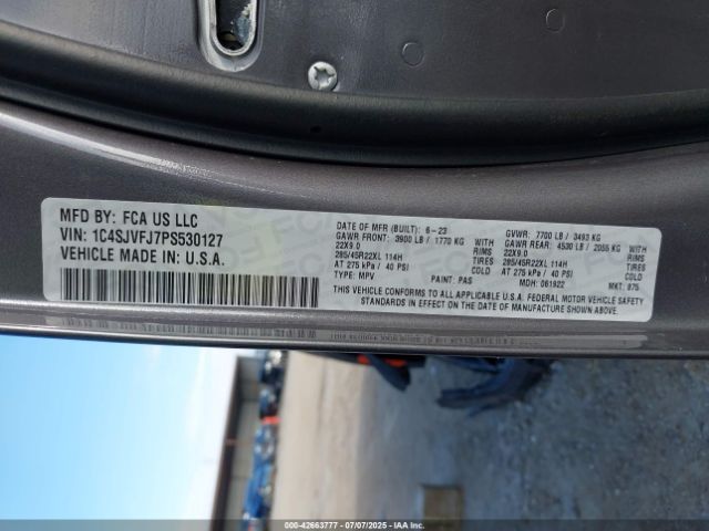 2023 JEEP GRAND WAGONEER 1C4SJVFJ7PS530127 Photo 8