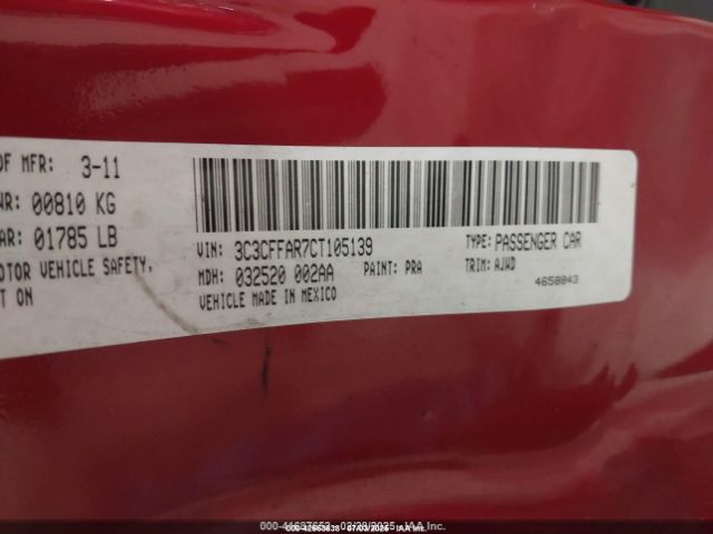 2012 FIAT 500 3C3CFFAR7CT105139 Photo 8