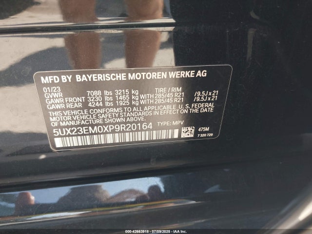 5UX23EM0XP9R20164 BMW 2023