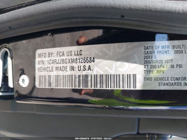 2021 JEEP GRAND CHEROKEE L 1C4RJJBGXM8126684 Photo 8