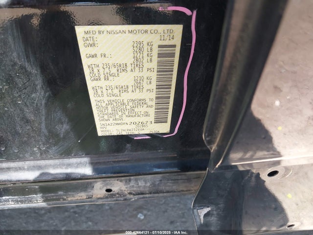 5N1AZ2MH0FN202673 Nissan 2015