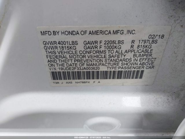2018 ACURA ILX 19UDE2F33JA003620 Photo 8