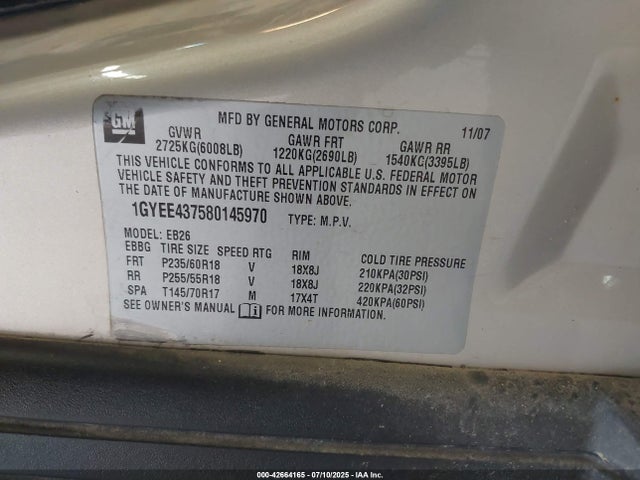 2008 CADILLAC SRX 1GYEE437580145970 Photo 8
