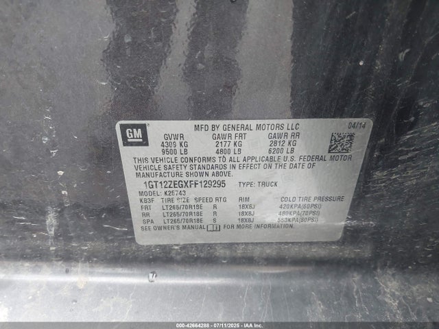 1GT12ZEGXFF129295 GMC l96