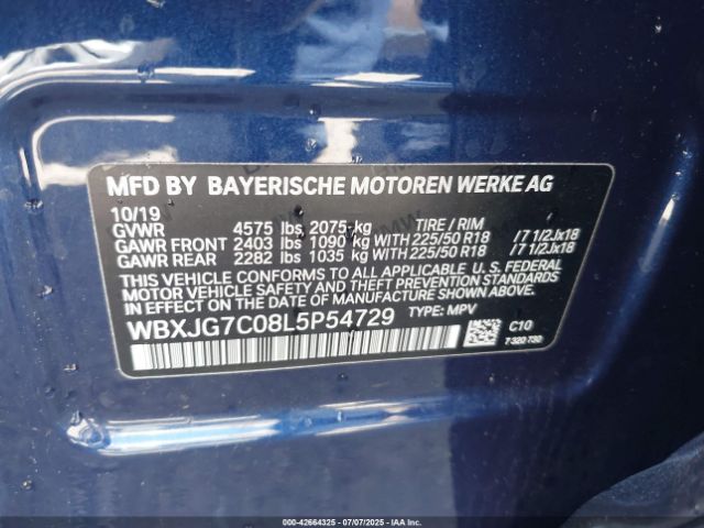 2020 BMW X1 WBXJG7C08L5P54729 Photo 8