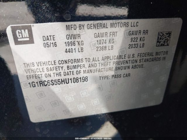 2017 CHEVROLET VOLT 1G1RC6S55HU108198 Photo 8