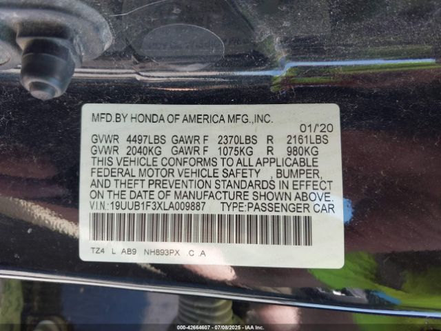2020 ACURA TLX 19UUB1F3XLA009887 Photo 8