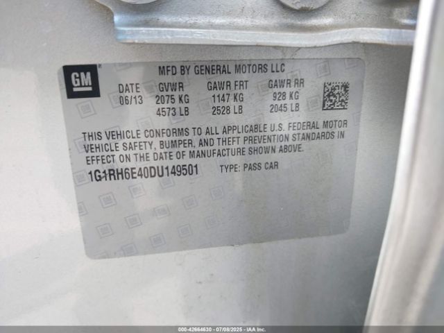 2013 CHEVROLET VOLT 1G1RH6E40DU149501 Photo 8