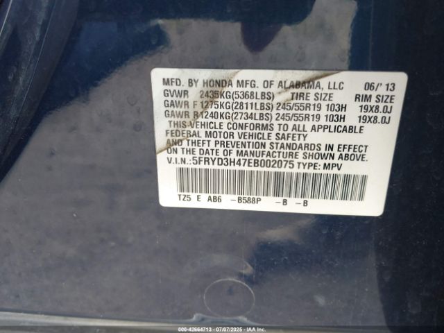 2014 ACURA MDX 5FRYD3H47EB002075 Photo 8