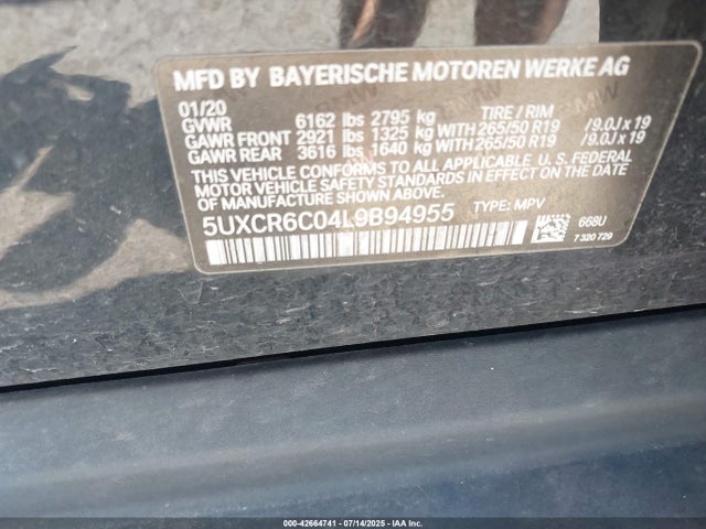 5UXCR6C04L9B94955 BMW X5