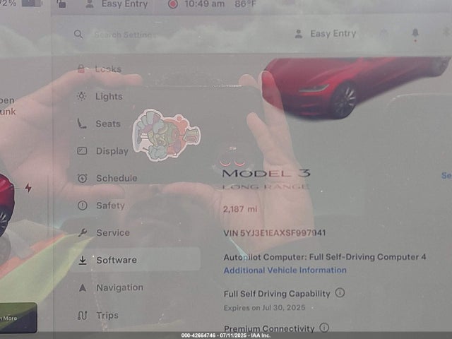 2025 TESLA MODEL 3 5YJ3E1EAXSF997941 Photo 6