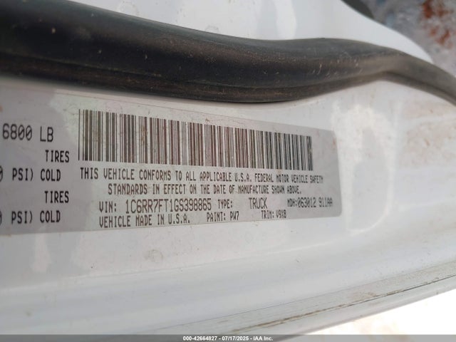 RAM 2016 2016 1C6RR7FT1GS398865 Image 9