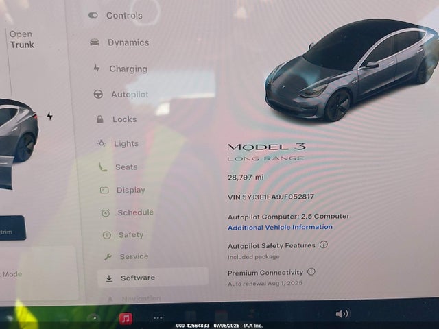 5YJ3E1EA9JF052817 Tesla MODEL 3