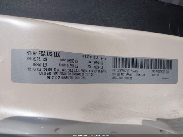 2015 FIAT 500E 3C3CFFGE1FT717765 Photo 8