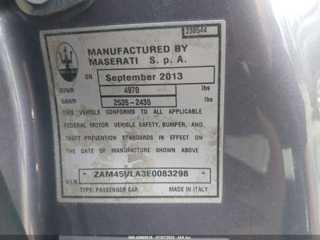 2014 MASERATI GRANTURISMO ZAM45VLA3E0083298 Photo 8