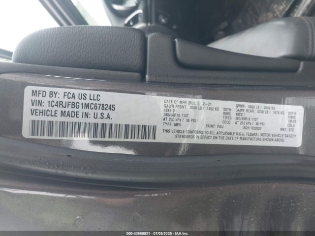 2021 JEEP GRAND CHEROKEE 1C4RJFBG1MC678245 Photo 8