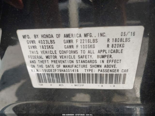 2017 ACURA ILX 19UDE2F79HA001416 Photo 8