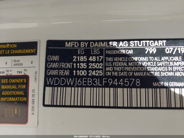 WDDWJ6EB3LF944578 Mercedes-Benz m276