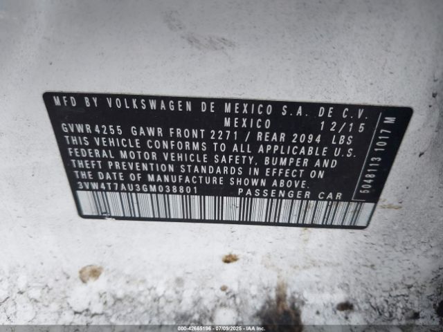 2016 VOLKSWAGEN GOLF GTI 3VW4T7AU3GM038801 Photo 8