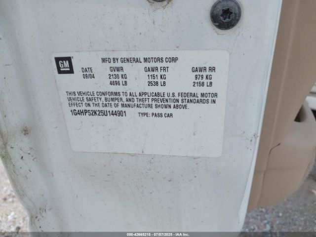 2005 BUICK LESABRE 1G4HP52K25U144901 Photo 8
