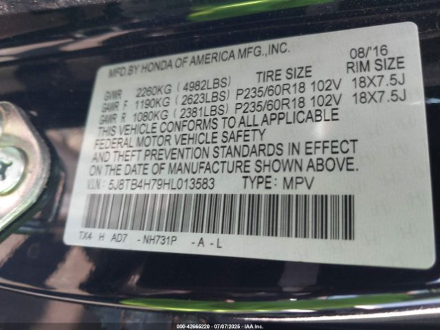 2017 ACURA RDX 5J8TB4H79HL013583 Photo 8