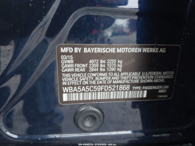 2015 BMW 528I WBA5A5C59FD521868 Photo 8