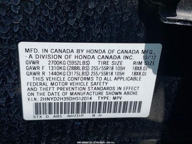 2013 ACURA MDX 2HNYD2H39DH512014 Photo 8