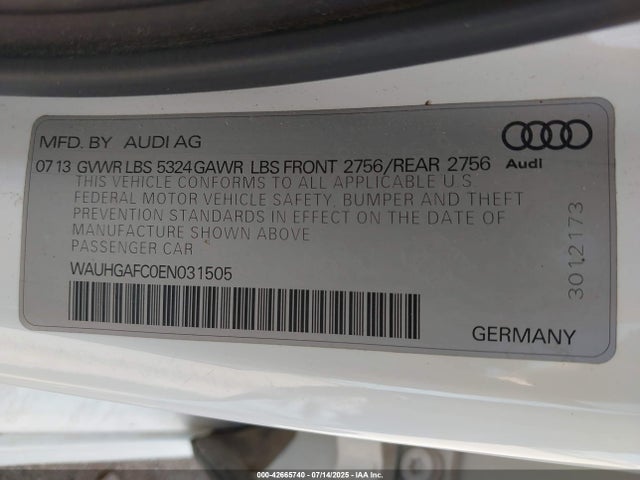 2014 AUDI A6 WAUHGAFC0EN031505 Photo 8