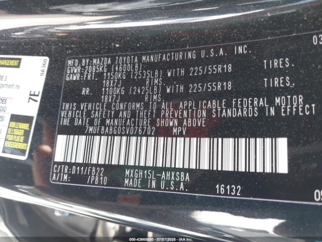 2025 TOYOTA COROLLA CROSS HYBRID 7MUFBABG0SV076702 Photo 8