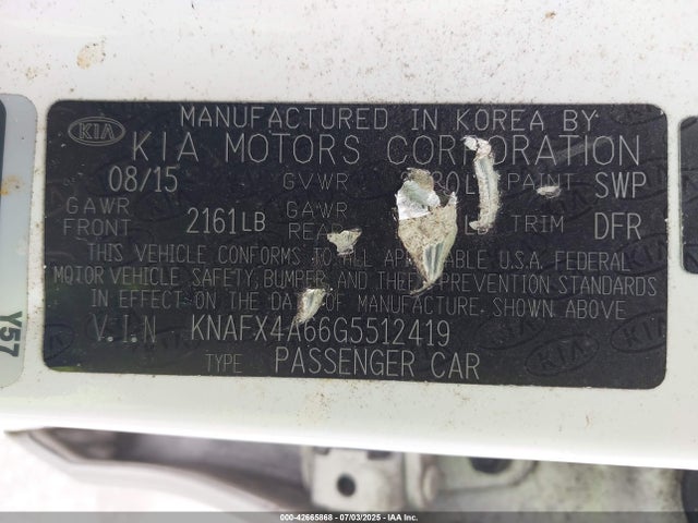 KIA mpi nu 2016 KNAFX4A66G5512419 Image 9
