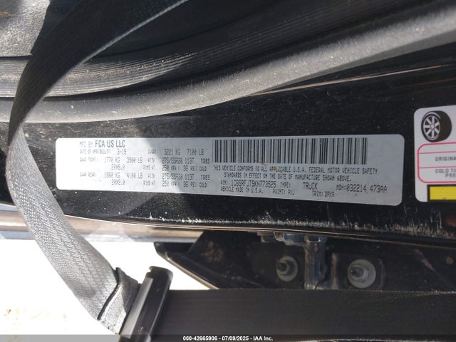 RAM 1500 2019 1C6SRFJT9KN773525 Image 9