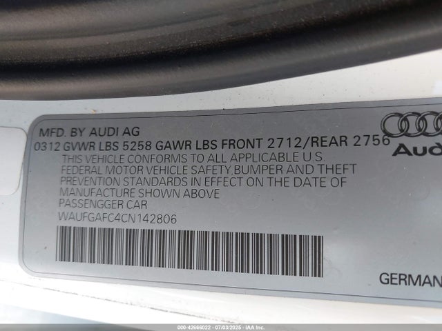 2012 AUDI A6 WAUFGAFC4CN142806 Photo 8
