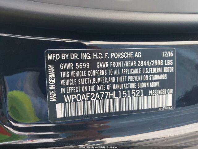 2017 PORSCHE PANAMERA WP0AF2A77HL151521 Photo 8