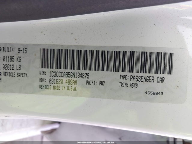 Chrysler 2016 2016 1C3CCCAB5GN134879 Image 9