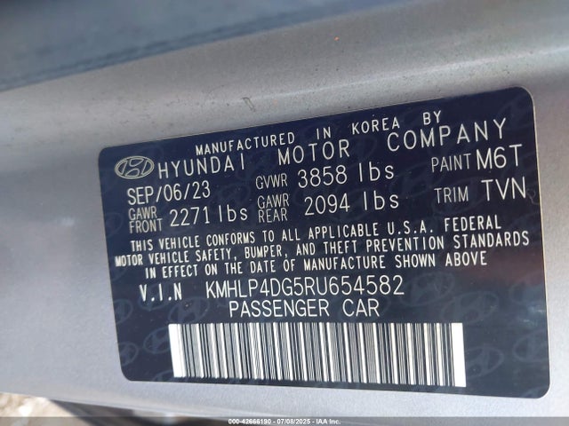 KMHLP4DG5RU654582 Hyundai mpi nu pe