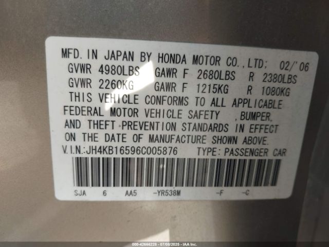 2006 ACURA RL JH4KB16596C005876 Photo 8