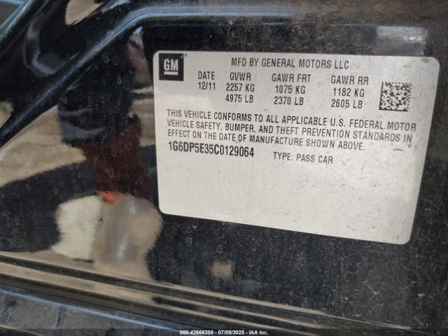 2012 CADILLAC CTS 1G6DP5E35C0129064 Photo 8