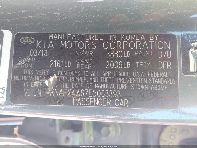 KIA 2014 2014 KNAFX4A67E5063393 Image 9
