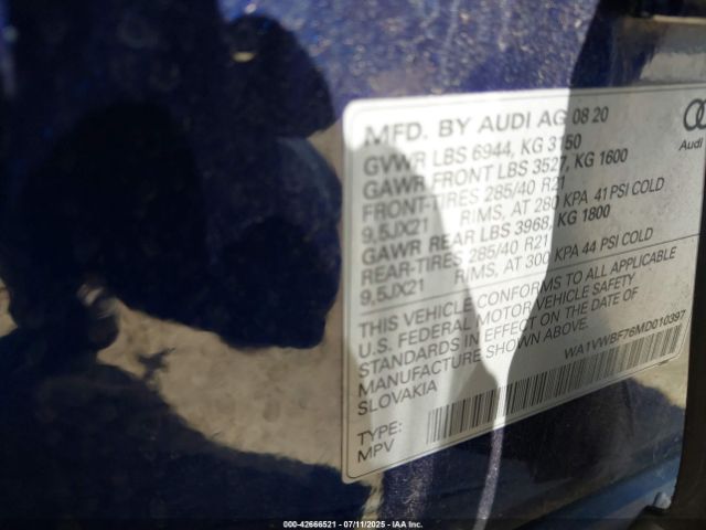 2021 AUDI SQ7 WA1VWBF76MD010397 Photo 8